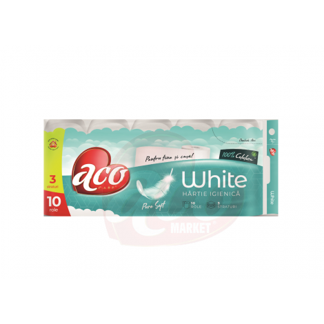Hartie igienica ACO White Pure Soft 3 straturi 10/set 120 foi