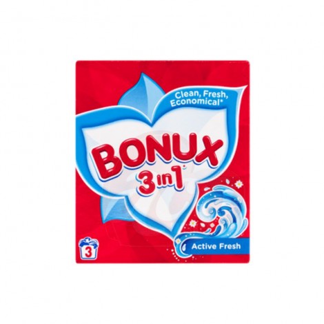 Detergent automat pudra Bonux Active Fresh 3 in 1 cutie 300gr