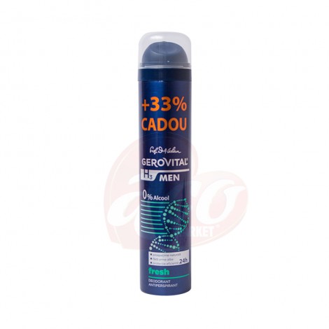 Deodorant antiperspirant spray Gerovital H3 Men Fresh 150 ml + 33%