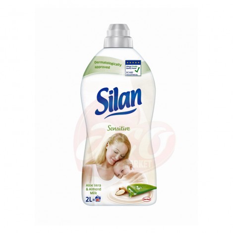 Balsam rufe Silan Aloe Vera & Almond Milk Sensitive 2l 80 spalari