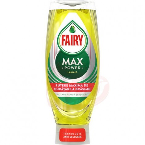  Detergent de vase Fairy Max Power Lamaie cu tehnlogie anti-scurgere 450 ml 