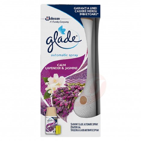 Odorizant de camera Glade Lavender si Jasmine aparat + rezerva 269 ml
