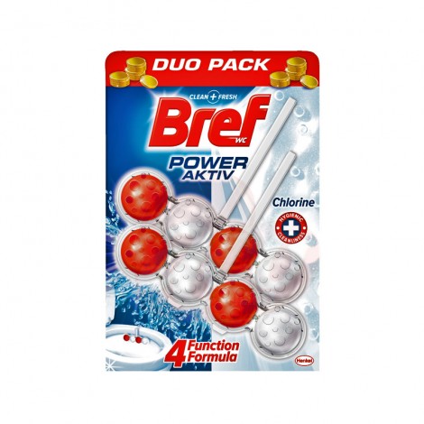 Odorizant wc Bref Power bile Duo Pack Chlorine 2x50 gr 