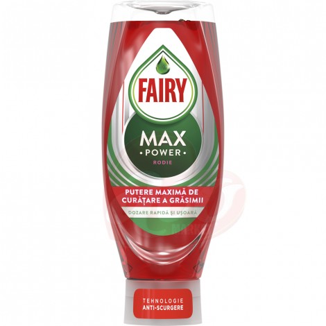  Detergent de vase Fairy Max Power Rodie cu tehnlogie anti-scurgere 450 ml 