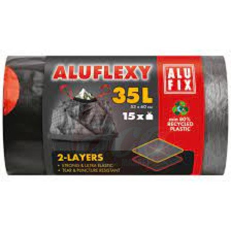 ALUFIX FLEXY SACI MENAJ 35L 15/SET 53X60CM