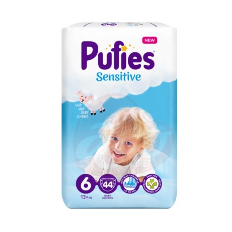 Scutece copii Pufies Sensitive nr. 6 Junior 44 buc/set