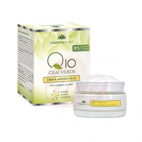 Crema Cosmetic Plant Antirid de Zi Q10 + Ceai Verde, 50ml