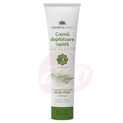 Crema Depilatoare Rapida cu Extract de Aloe Vera Cosmetic Plant, 150 ml