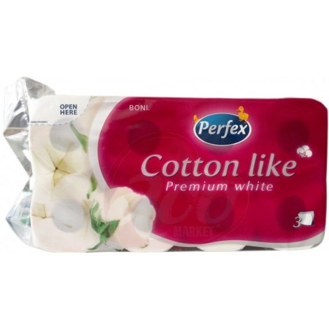 Hartie igienica Perfex Cotton 3 straturi 10/set 200 foi