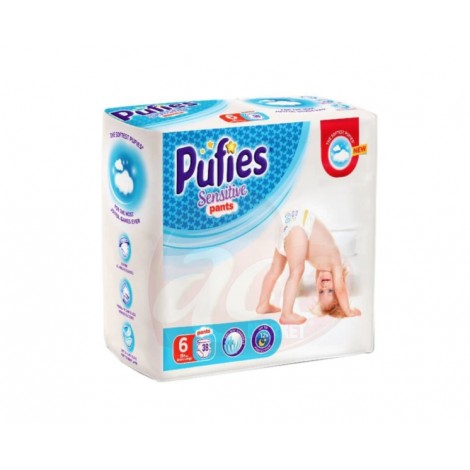 Scutece Chilotel Pufies Pants Sensitive Extra Large 6, 15+ Kg, 38 Buc
