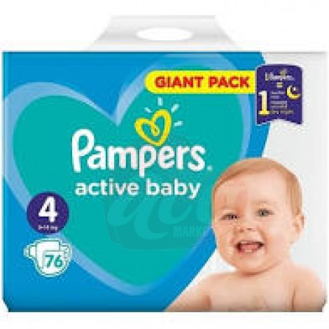 Scutece Pampers Active Baby Maxi nr.4 76/set