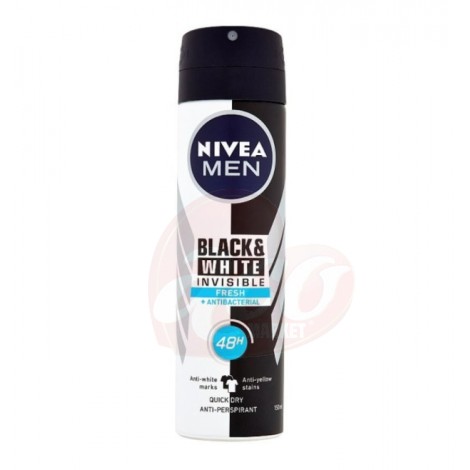 Deodorant antiperspirant spray Nivea Invisible Black and White Fresh, 150 ml