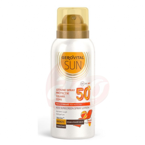 Lotiune spray protectie solara copii Gerovital Sun SPF 50 100ml