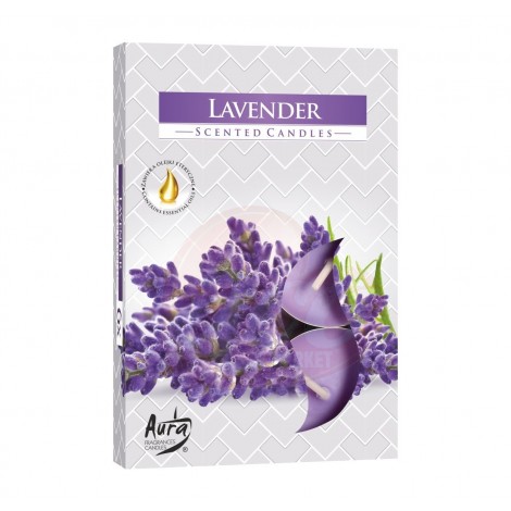 Candela tip pastila set 6 lumanari parfumate aroma Lavanda