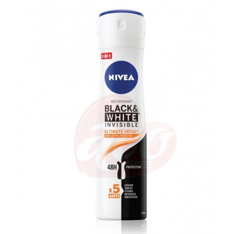Deodorant antiperspirant spray Nivea Invisible Black & White Ultimate Impact 150ml