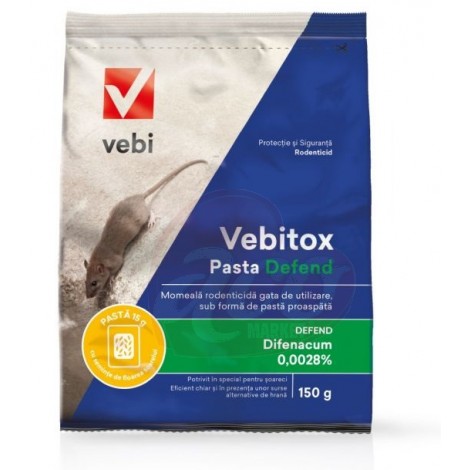 Momeala raticida tip pasta Vebitox Pasta Defend (150 g), Vebi