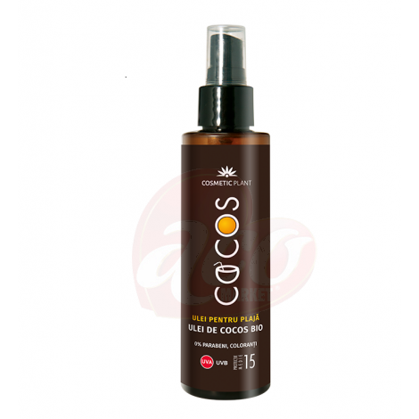 Cosmetic Plant SUN Ulei plaja SPF 15 cu ulei de cocos bio, 150 ml