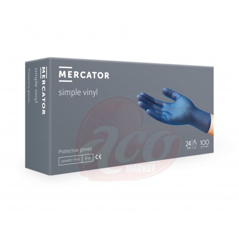 Manusi nepudrate Vinylex L blue 100/set  Mercator Medical