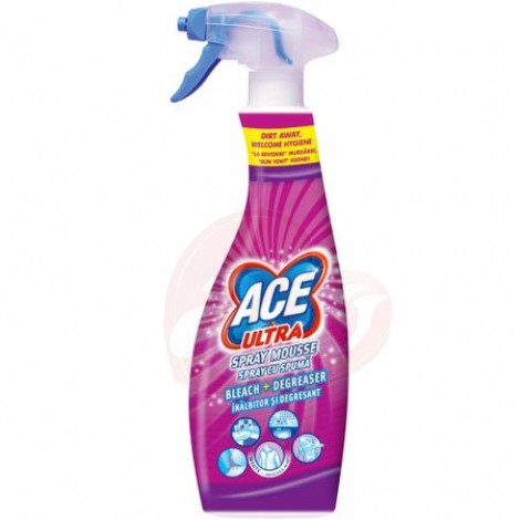 Spray cu spuma inalbitor si degresant Ace Ultra spray  Fresh, 700ml