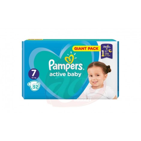 Scutece Pampers Active Baby Extra Large nr.7 52/set