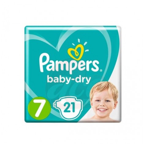 Scutece Pampers Baby-Dry Nr 7 junior++ 15 kg+ 21 bucati