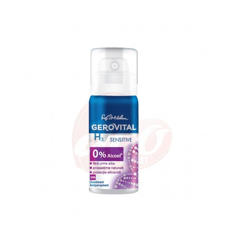 Deodorant antiperspirant spray Gerovital H3 Sensitive 40 ml