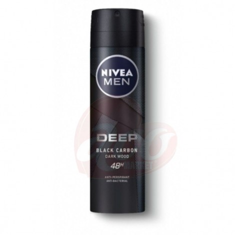 Deodorant antiperspirant spray Nivea Men Deep Black Carbon Darkwood 150ml