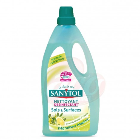 Detergent dezinfectant universal pardoseli si suprafete, Lemon, 1 L Sanytol