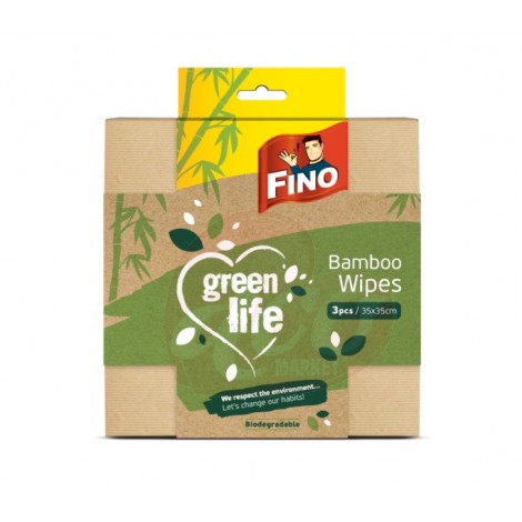 Lavete multifunctionale din bambus Fino Green Life, 3 buc