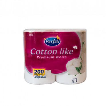 Hartie igienica Perfex Cotton 3 straturi 4/set 200 foi