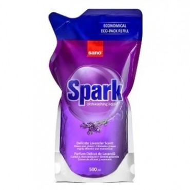Detergent de vase rezerva Sano Spark Lavanda 0,500l 