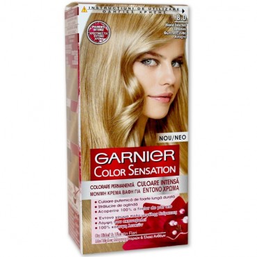 Vopsea de par Garnier Color Sensation 8.0 blond deschis luminos