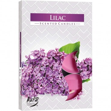 Candela tip pastila set 6 lumanari parfumate aroma Liliac