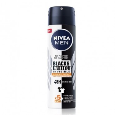 Deodorant antiperspirant spray Nivea Invisible Black & White Ultimate Impact 5in1 150ml