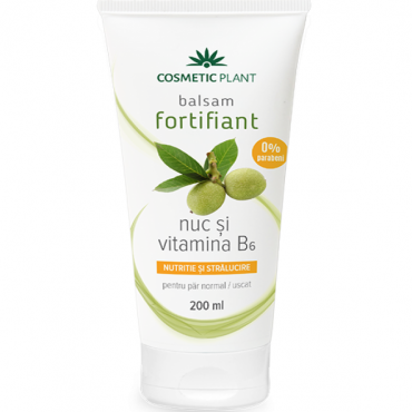 Balsam fortifiant pentru par, Nuc şi Vitamina B6, 200 ml, Cosmetic Plant