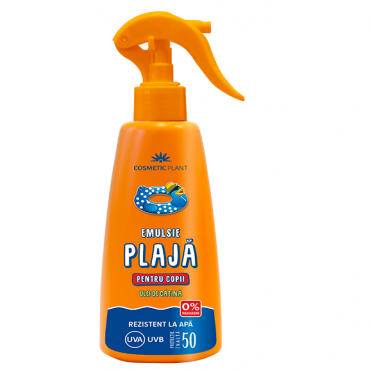 Cosmetic Plant SUN emulsie plaja copii rezistenta la apa SPF50 spray 200ml
