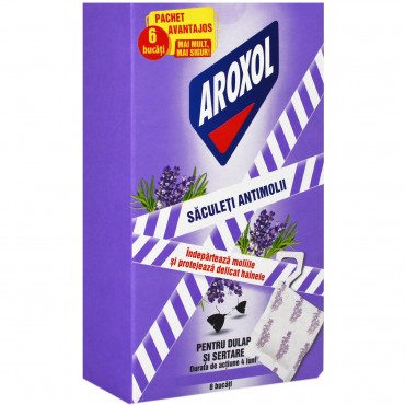Aroxol Saculeti Anti-Molii Lavanda 6 buc