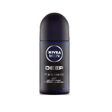 Deodorant antiperspirant roll-on pentru barbati Nivea Deep Dry&Clean Feel 50ml