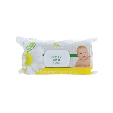 Servetele umede pentru copii cu capac Doctor Wipe's Jumbo Baby chamomile 72buc