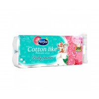 Hartie igienica Perfex Cotton Baby powder 3 straturi 10/set 200 foi