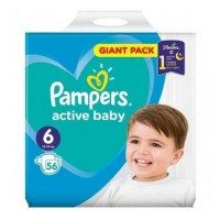 Scutece Pampers Active Baby Extra Large nr.6 56/set