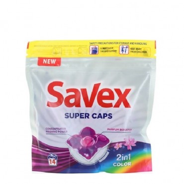 Detergent capsule Savex 2in1 color 14buc * 24.8gr