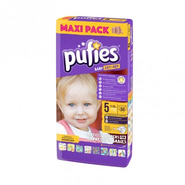 Scutece Pufies new maxi pack 5, 50/set