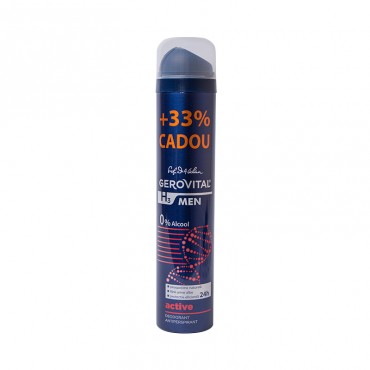 Deodorant antiperspirant spray Gerovital H3 Men Active 150 ml + 33%