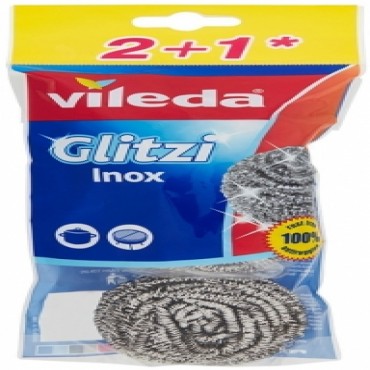 Burete vase inox spiralat Glitzi 2 buc/set Vileda
