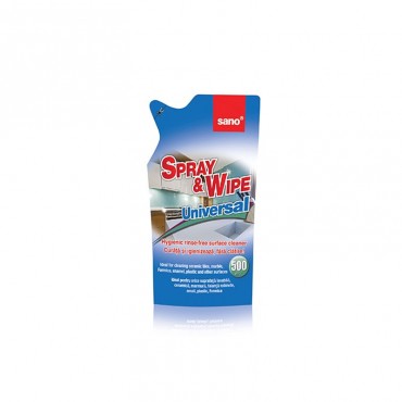 Solutie curatare universala Sano Spray & Wipe rezerva 500 ml