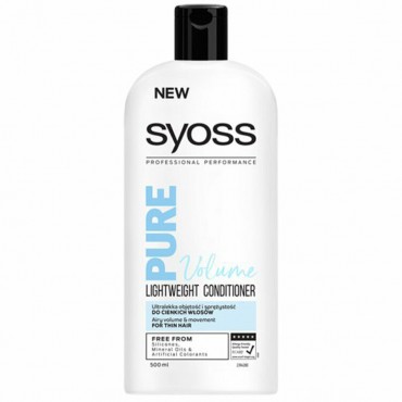 Balsam Syoss Pure Volume pentru păr slab 500 ml