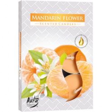 Candela tip pastila set 6 lumanari parfumate aroma Floare de Mandarin