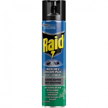 Insecticid Raid spray impotriva mustelor si tantarilor  400ml eucalipt
