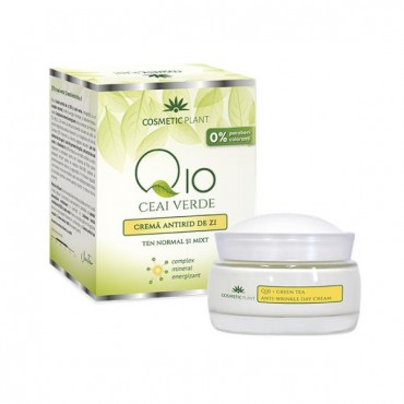 Crema Cosmetic Plant Antirid de Zi Q10 + Ceai Verde, 50ml